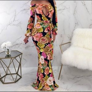 Colorful Floral Maxi Dress